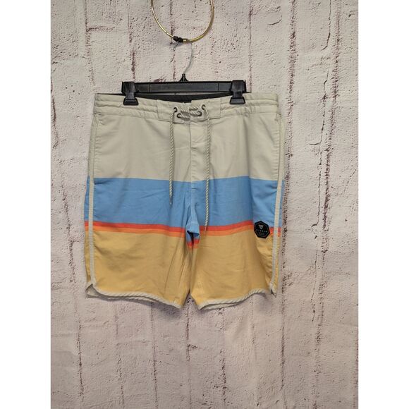 Vissla Boardshorts Mens 34 Multicolor Colorblock Swim Trunks‎ Beach Surfing - Picture 1 of 10